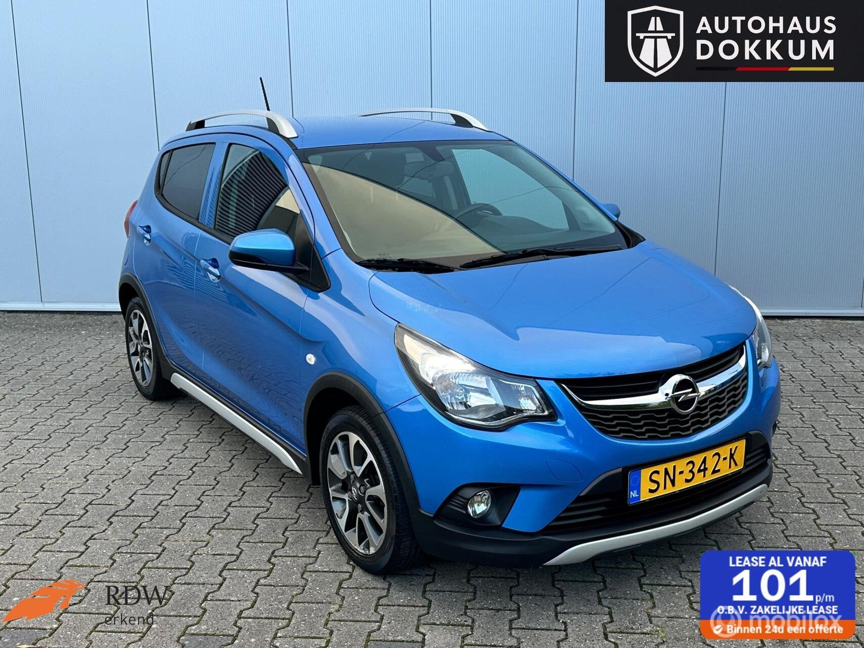 Opel KARL 1.0 Rocks 5 deurs 2018 Airco / PDC / Cruise / LED, Voorwielaandrijving, 839 kg, Stof, Gebruikt