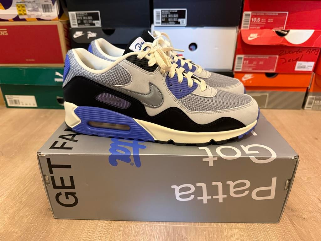 Nike Air Max 90 SP Patta Wave Saphire US10.5/EU44.5, Overige kleuren, Nieuw, Ophalen of Verzenden, Sneakers of Gympen