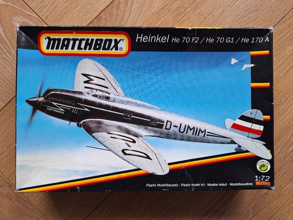 1:72 1/72 Matchbox Heinkel He 70 F2 / He 70 G1 / He 170 A 1, Hobby en Vrije tijd, Modelbouw | Vliegtuigen en Helikopters, Overige merken