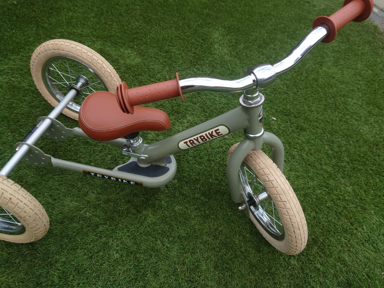 Groene Trybike driewieler loopfiets, Ophalen, Zo goed als nieuw, Loopfiets