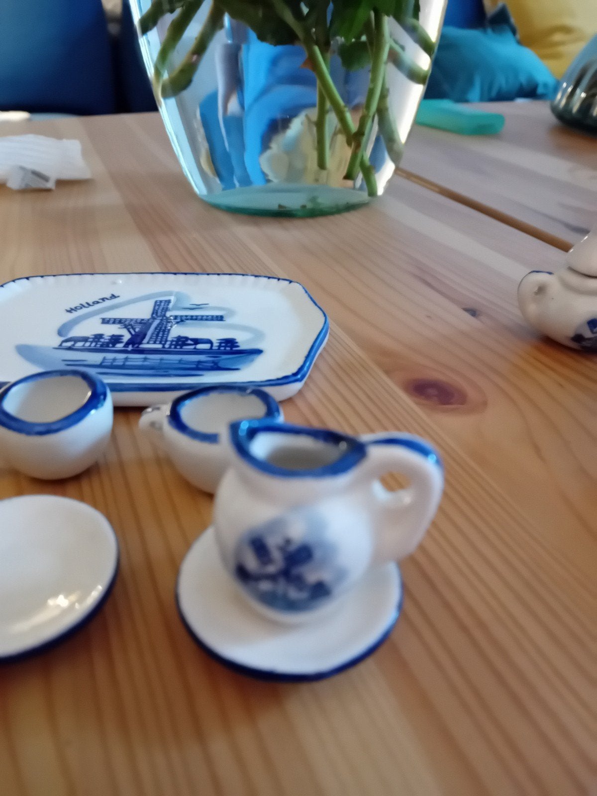 Delfts Blauw Miniatuur Serviesje - Holland Souvenir, Antiek en Kunst, Ophalen of Verzenden