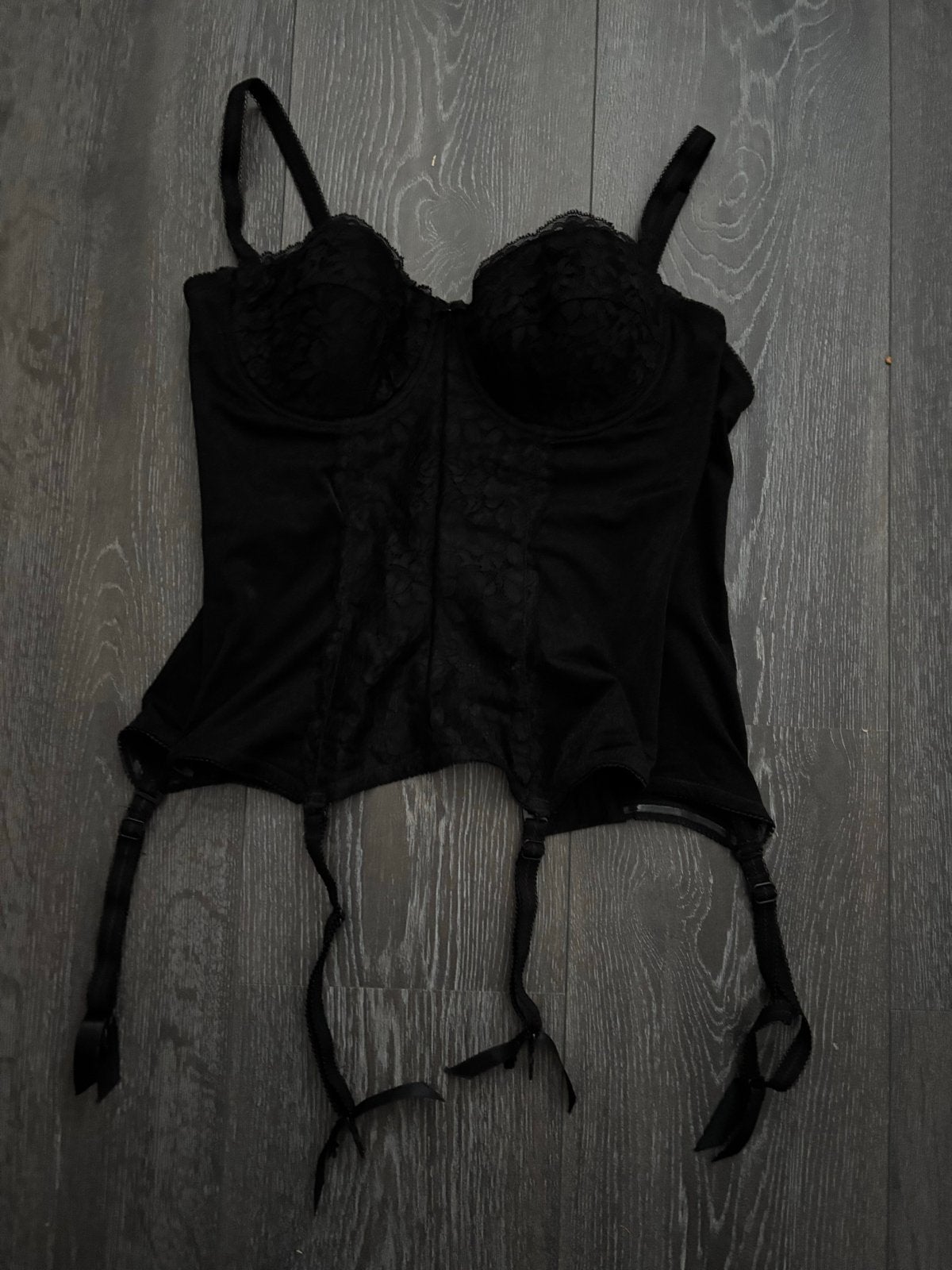 Zwarte H&M Body/Korset met Jarretels, Ophalen of Verzenden, Zwart, Body of Korset