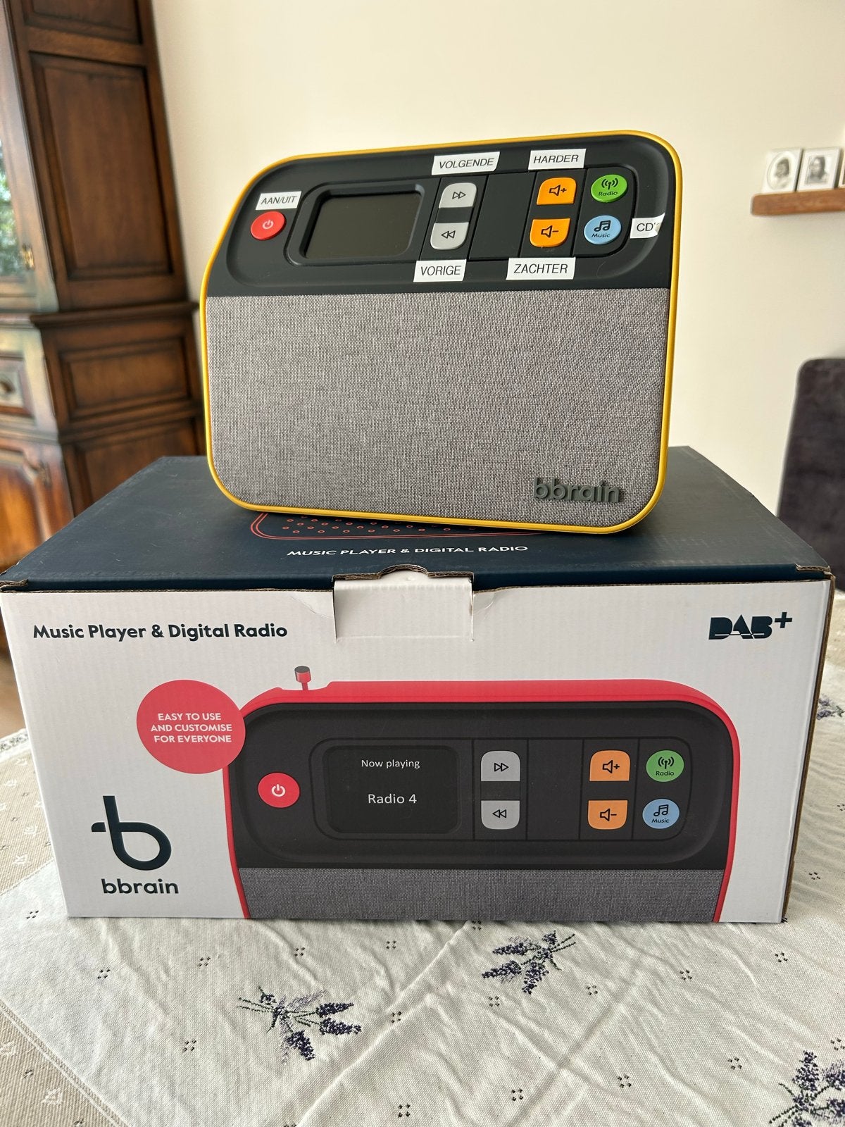 Bbrain Muziekspeler & Digitale Radio DAB+, Ophalen, Zo goed als nieuw, Radio, Met cd-speler