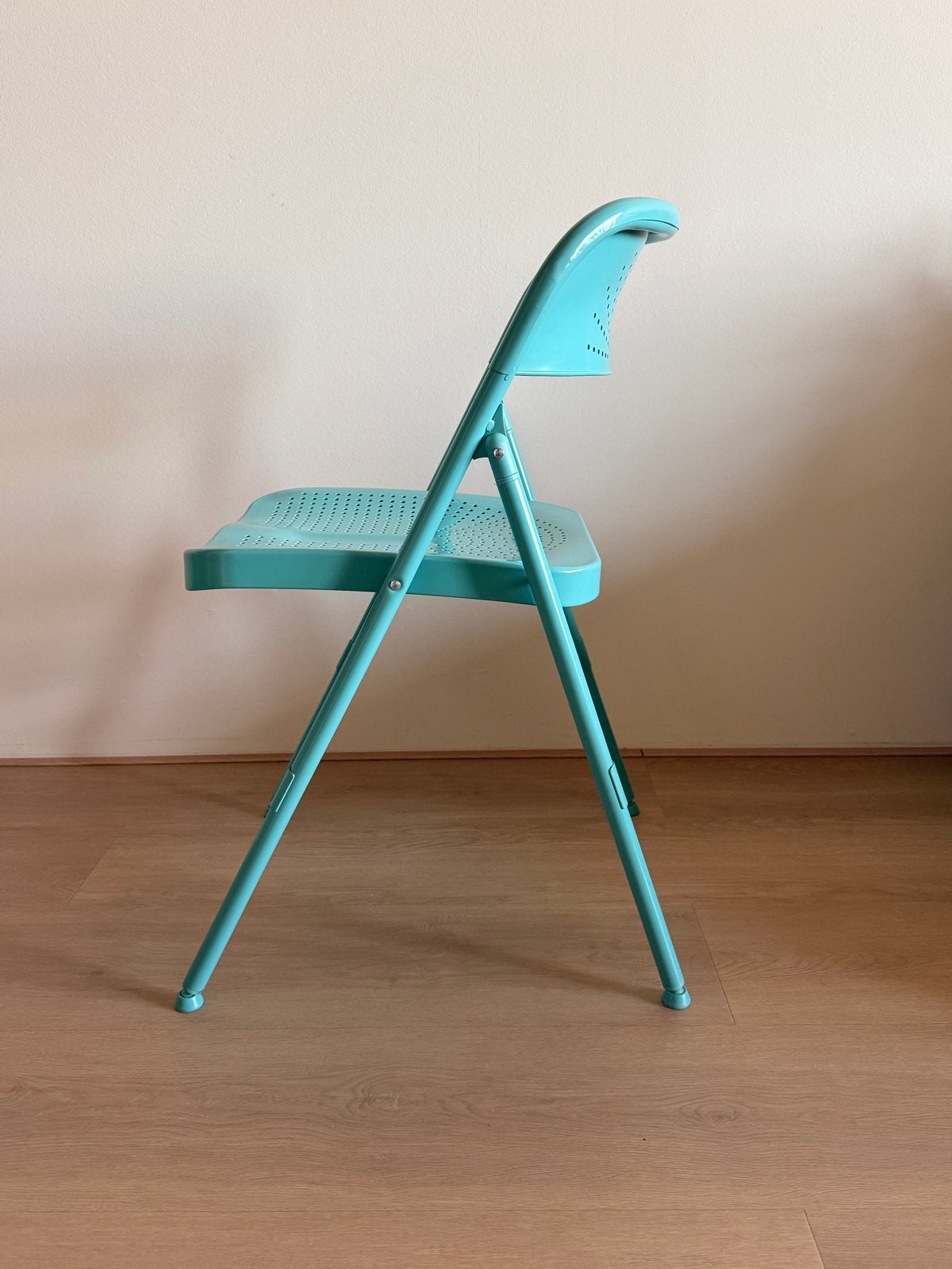 IKEA FRODE opvouwbare stoel - Turquoise, Huis en Inrichting, Stoelen, Ophalen, Kunststof, Overige kleuren, Zo goed als nieuw