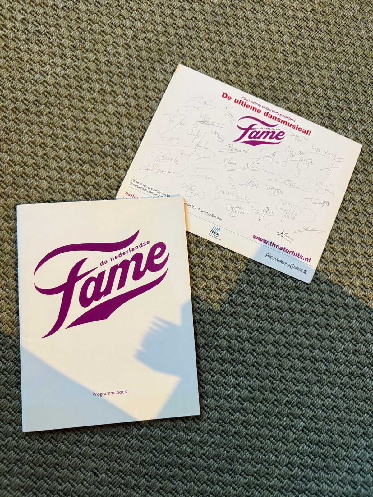 Fame de Nederlandse musical programmaboek 2008 gesigneerd, Verzenden, Zo goed als nieuw