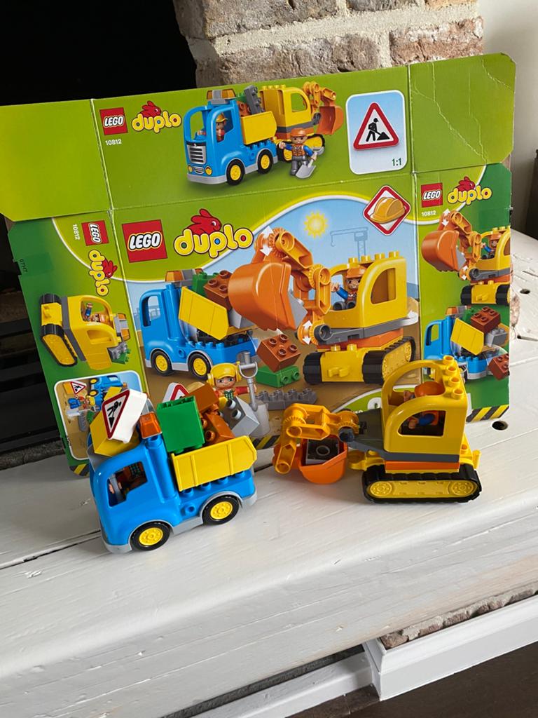 LEGO Duplo 10812 Graafmachine & Vrachtwagen, Ophalen of Verzenden, Zo goed als nieuw, Compleet, Duplo