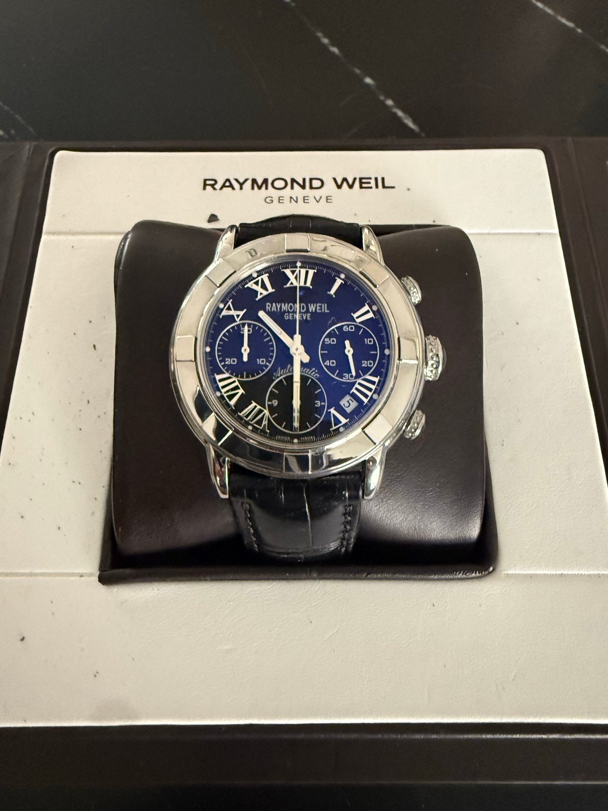 Raymond Weil Parsifal Chrono 42mm, Overige merken, Staal, Polshorloge, Ophalen of Verzenden