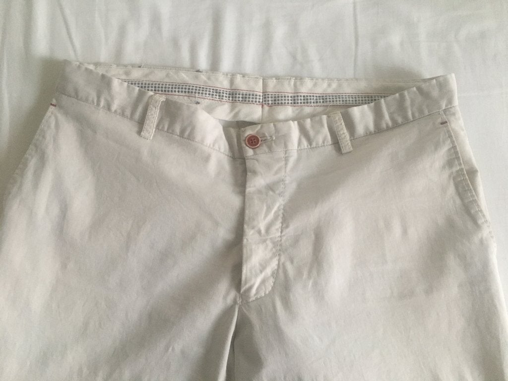 Genti off white 5-pocket jeans maat 36, Kleding | Heren, W36 - W38 (confectie 52/54), Verzenden, Wit, Gedragen