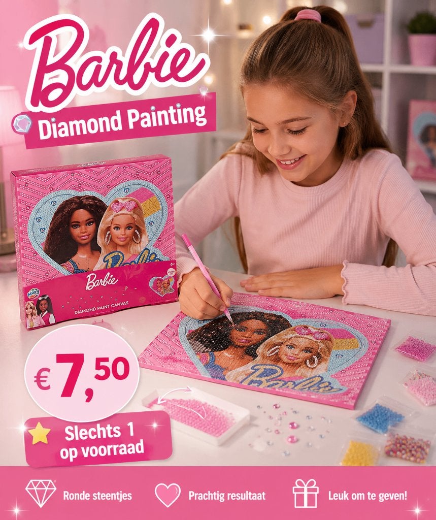 Barbie Diamond Painting, Verzenden, Overige thema's, Educatief, Nieuw