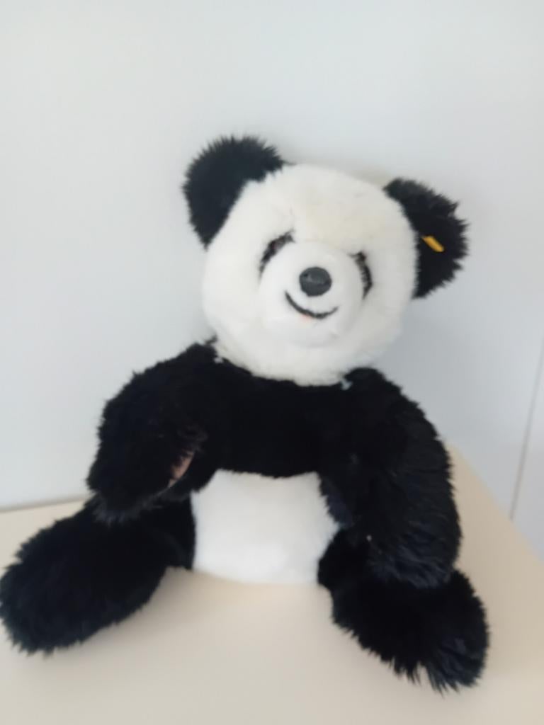 Steiff Panda Knuffel - Zwart/Wit, Overige merken, Overige karakters, Overige typen, Zwart