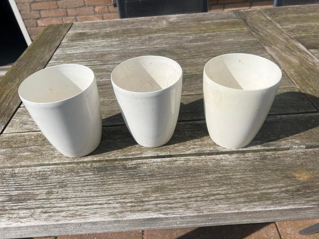 Elho orchidee bloempotten wit, 3 stuks, Kunststof, Gebruikt, Minder dan 30 cm, Minder dan 60 cm