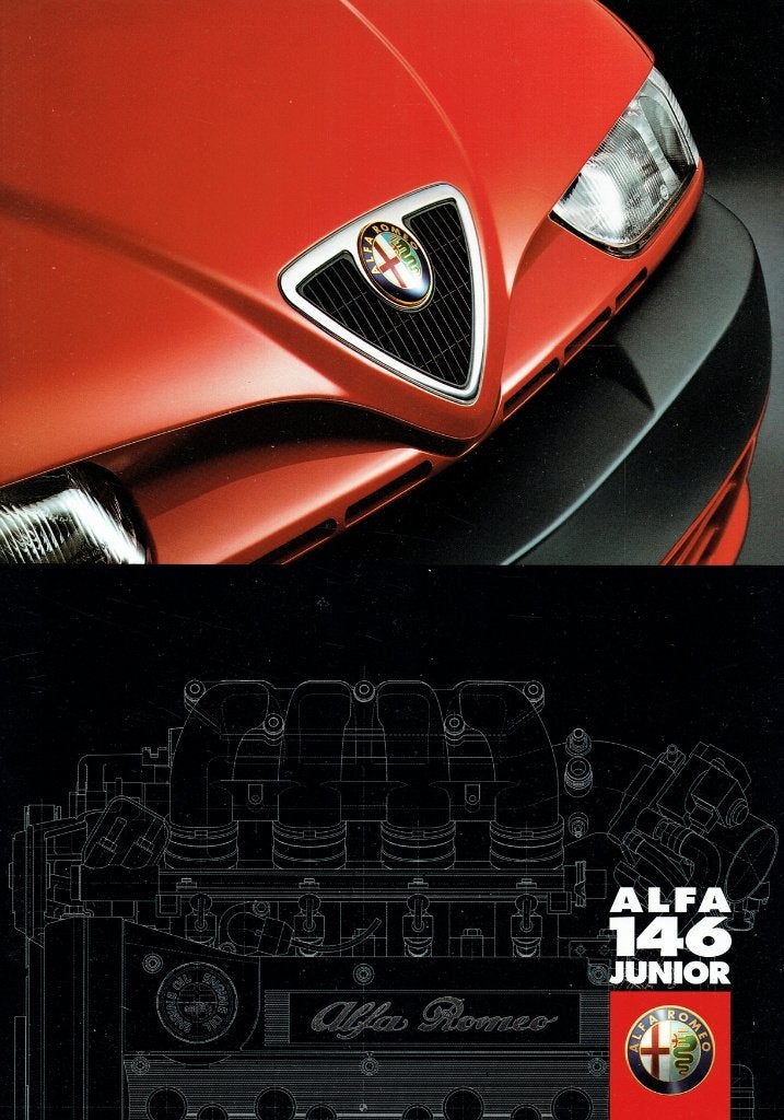 Folder Alfa Romeo 146 Junior (Italiaanse uitgave - 1998), Verzenden, Gelezen, Alfa Romeo