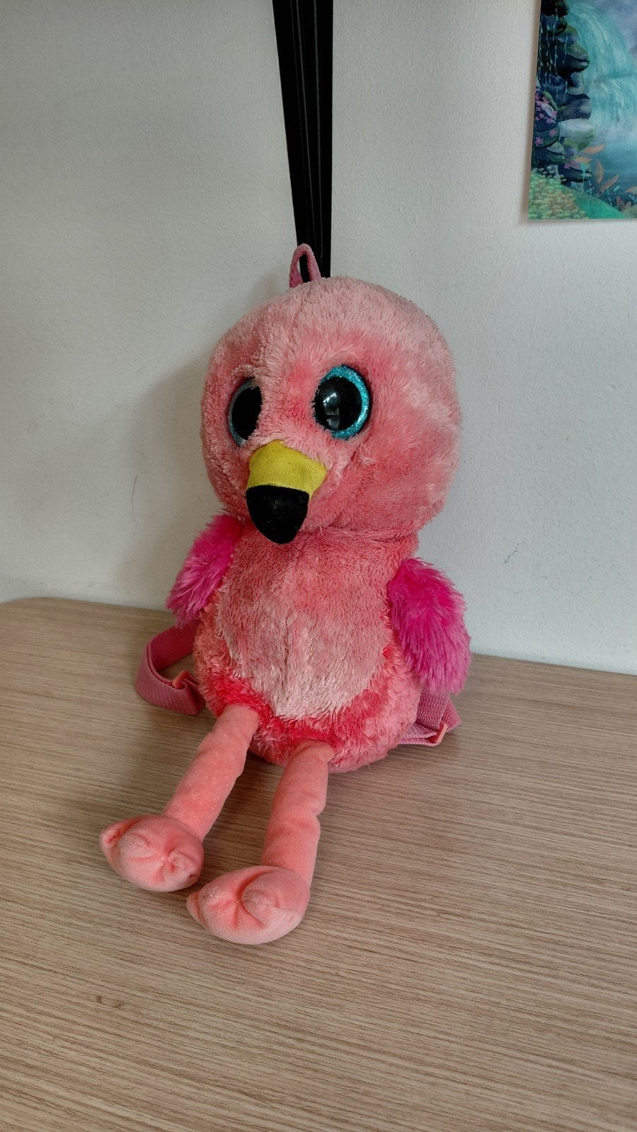 Beanie boo rugtas flamingo, Ophalen of Verzenden, Zo goed als nieuw, Overige typen