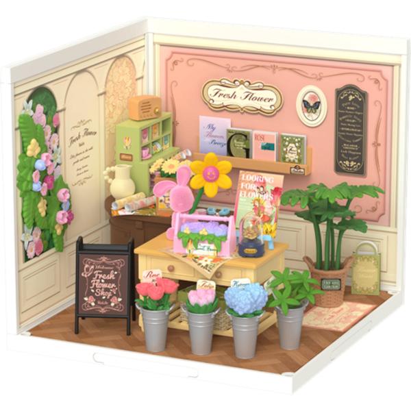 Robotime Fresh Flower Shop DW017B Bouwpakket Nieuw, Nieuw, Meerkleurig, Robotime, Robotime