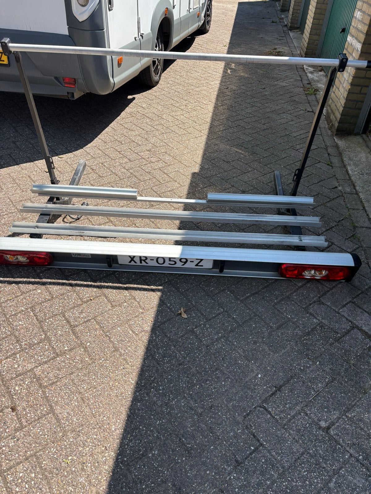 Sawiko fietsendrager voor camper of caravan, Ophalen, 2 fietsen, Gebruikt, Achterklepdrager