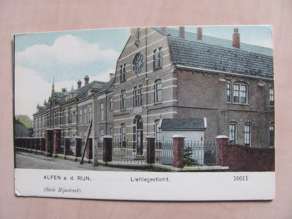 Alphen aan den Rijn, Liefdesgesticht, Verzamelen, Ansichtkaarten | Nederland, Ophalen of Verzenden, Voor 1920, Zuid-Holland