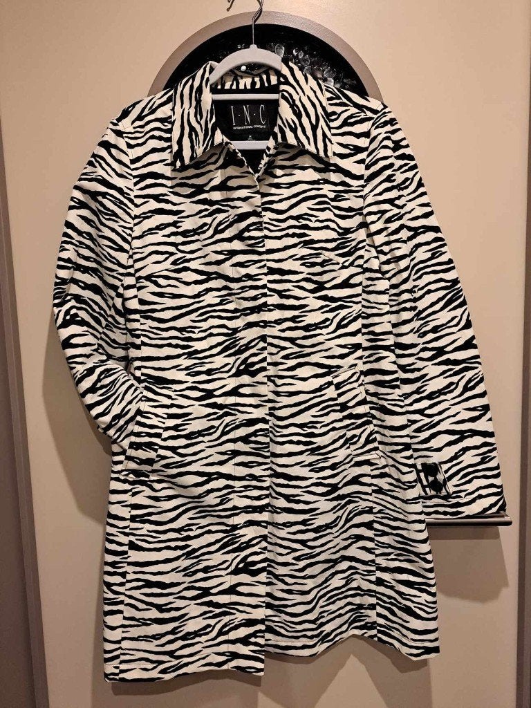 4 x regenjas in zebra, of zwart, blauw, mt M/L, alles zgan, Ophalen of Verzenden, Zo goed als nieuw, Maat 38/40 (M), Blauw