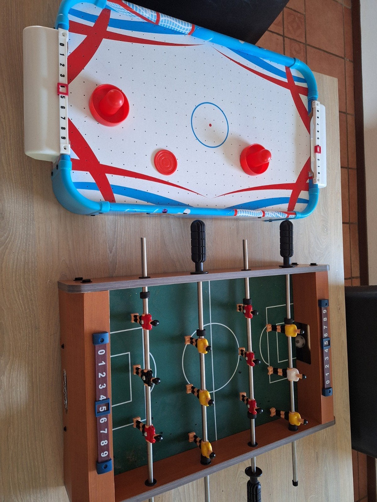 Tafelvoetbal en Airhockey Spelplezier, Ophalen of Verzenden, Zo goed als nieuw, Jongen of Meisje
