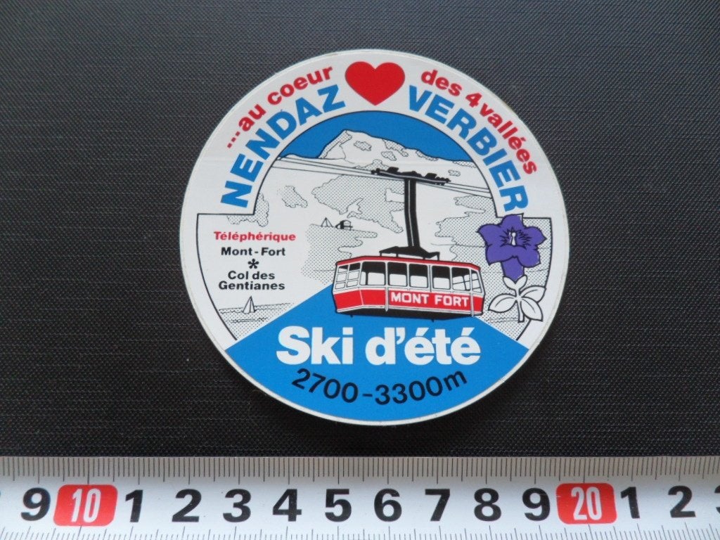 sticker Zwitserland NENDAZ VERBIER Mont - Fort Col des Gent, Ophalen, Zo goed als nieuw