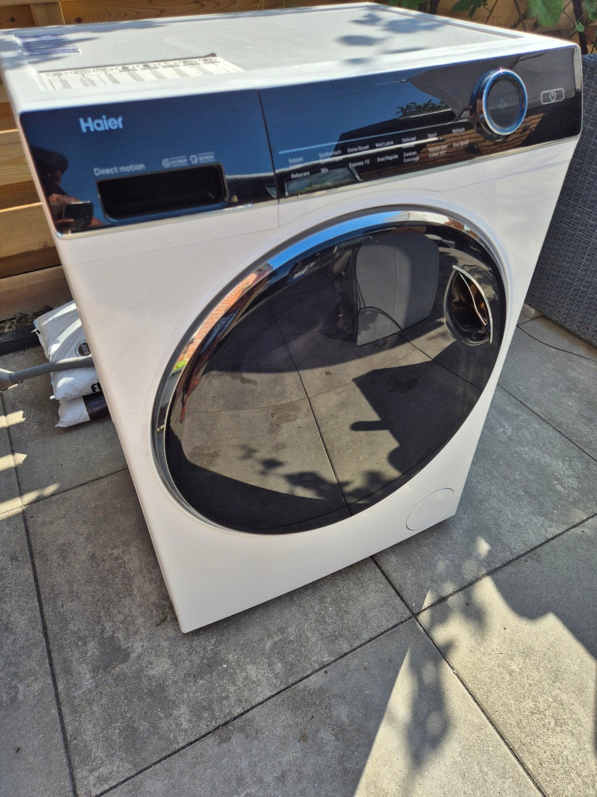 Haier HW80-B14979 Wasmachine - 8kg inhoud, Gebruikt, Ophalen of Verzenden, Voorlader, 85 tot 90 cm