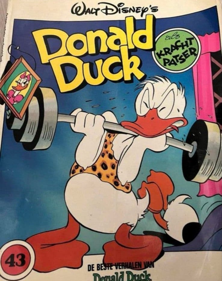 Donald Duck Kracht Patser - De Beste Verhalen van Donald Duc, Eén stripboek, Ophalen of Verzenden, Gelezen