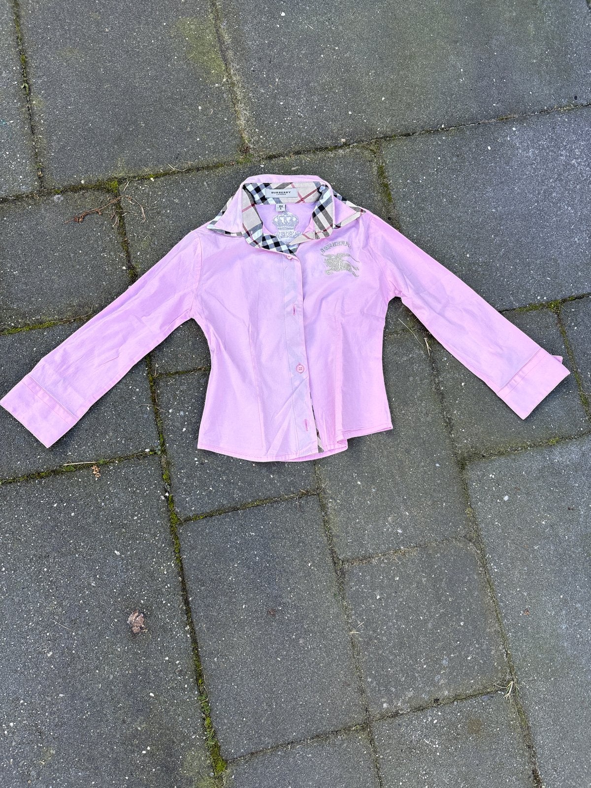 Burberry roze blouse met lange mouwen, Ophalen of Verzenden, Zo goed als nieuw, Maat 36 (S), Roze