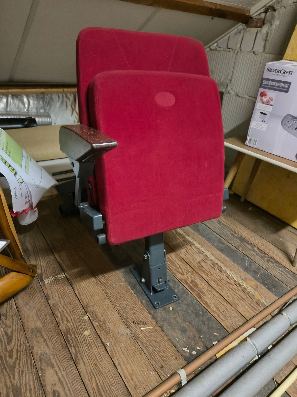 2 bioscoop stoelen, Ophalen, Gebruikt, Twee, Vintage