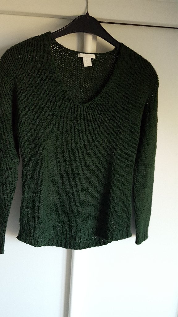 groene trui H&M maat XS / 34 bandjesgaren, H&M, Ophalen of Verzenden, Zo goed als nieuw, Maat 34 (XS) of kleiner