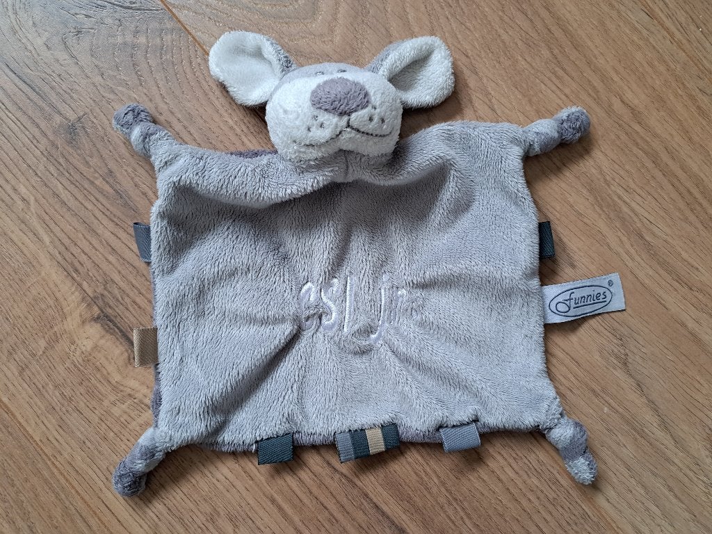 Grijs knuffeldoekje / grijze knuffel heerlijk zacht, Funnies, Kinderen en Baby's, Speelgoed | Knuffels en Pluche, Grijs, Ophalen of Verzenden