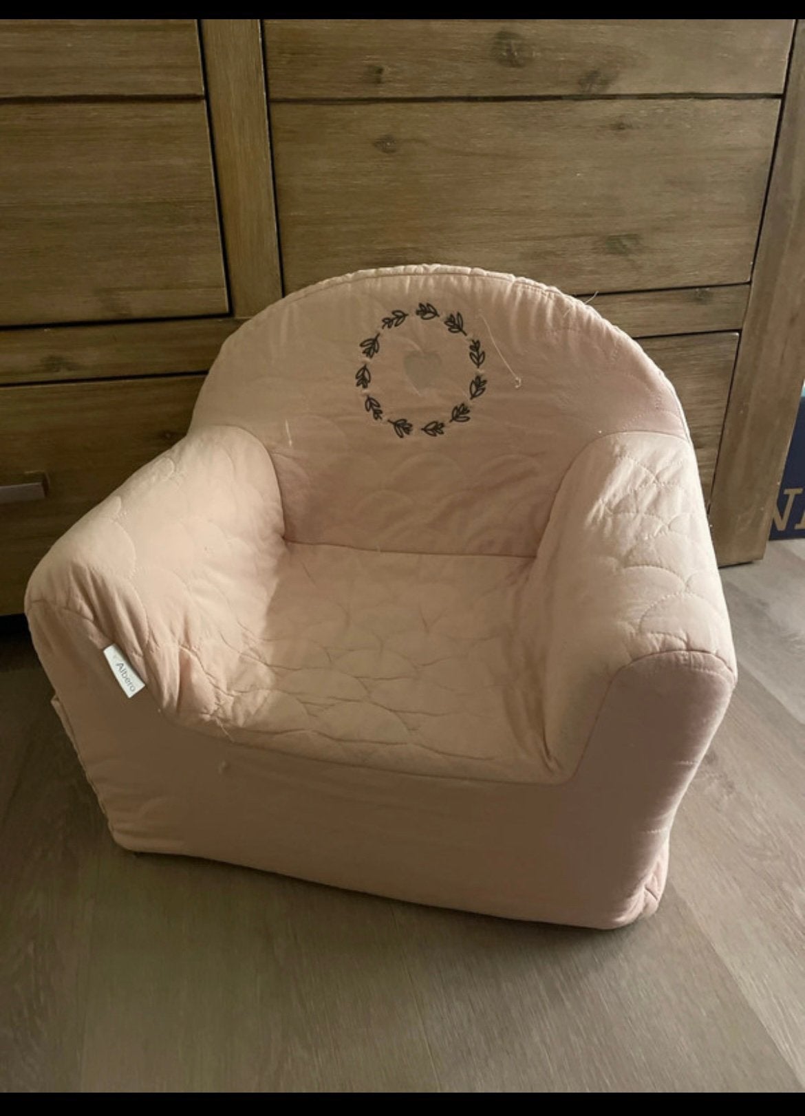Kinder fauteuil roze, Ophalen, Zo goed als nieuw