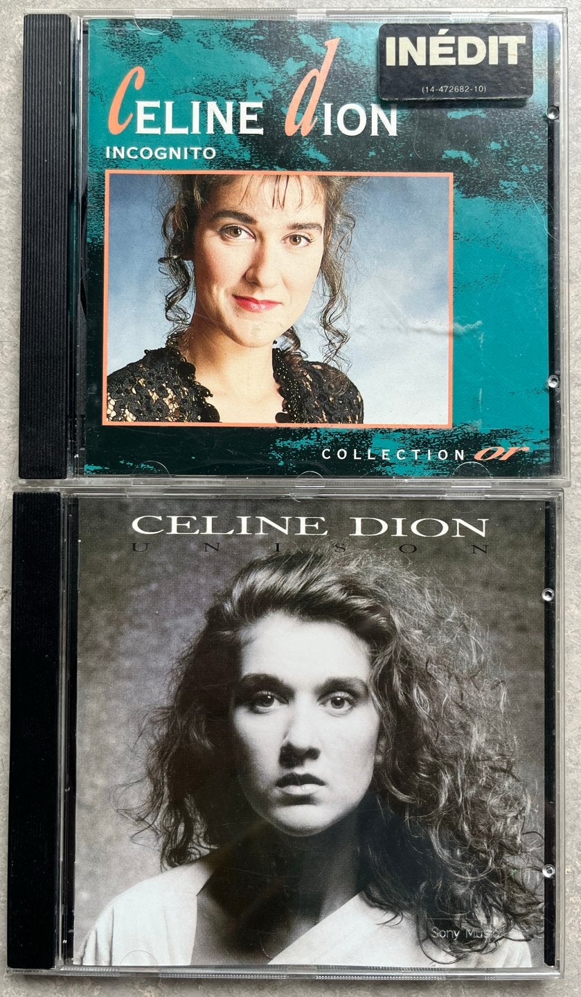 Celine Dion CD's: Incognito & Unison (2 stuks), Gebruikt, Pop, Ophalen of Verzenden, Inclusief doosje