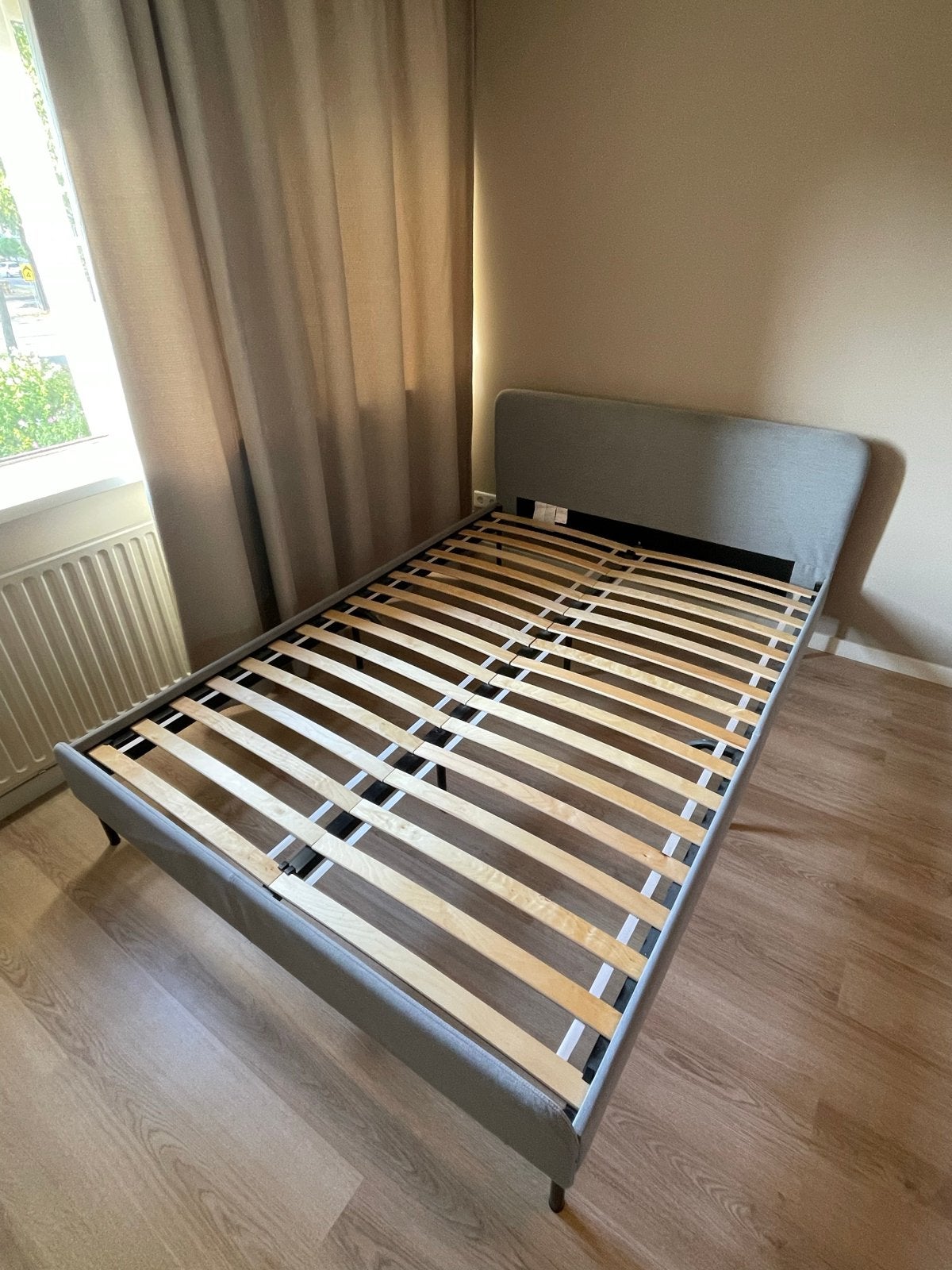 IKEA Slattum bed 140x200 met lattenbodem, Ophalen, Gebruikt, Tweepersoons, 140 cm