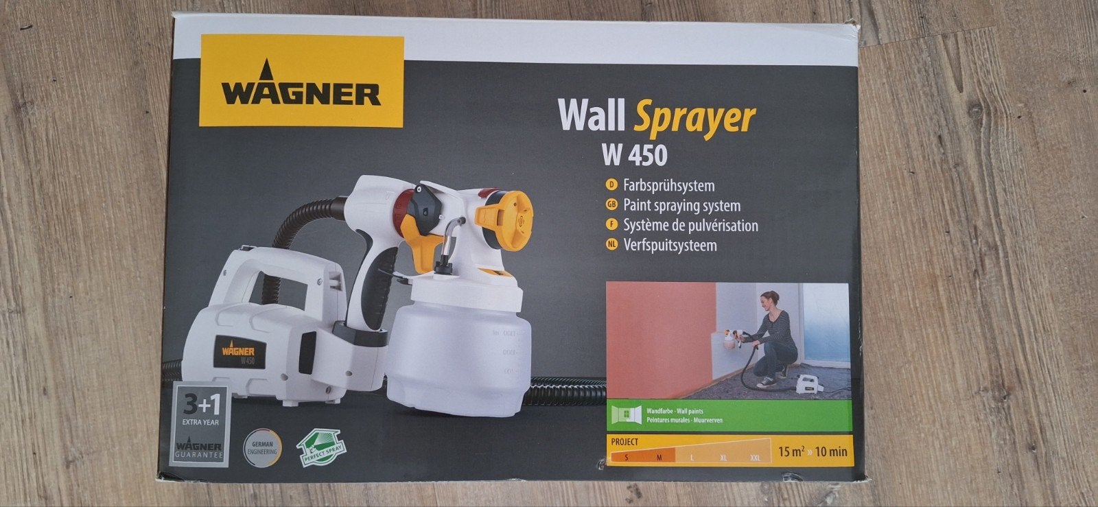 Wagner Wall Sprayer W 450 Verfspuit voor Snel Schilderen, Ophalen of Verzenden, Gebruikt, Verfspuit of Verfpomp