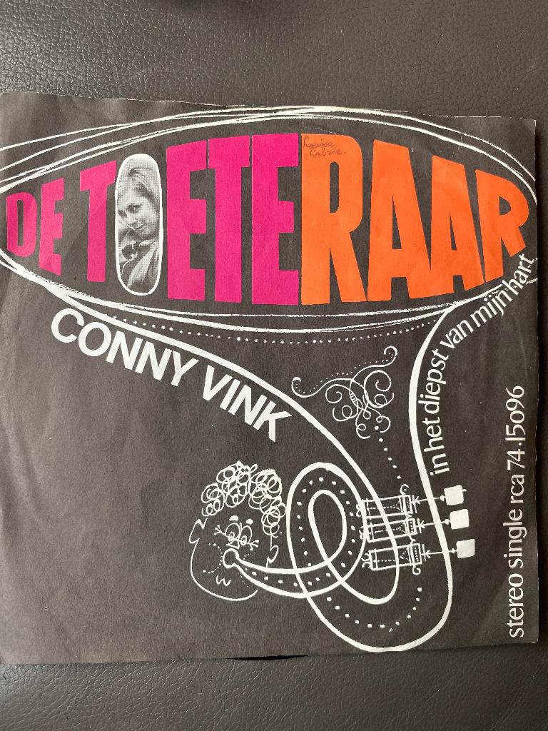 Conny Vink : De Toeteraar ( single vinyl), Cd's en Dvd's, Ophalen of Verzenden, Gebruikt, Overige formaten, Levenslied of Smartlap