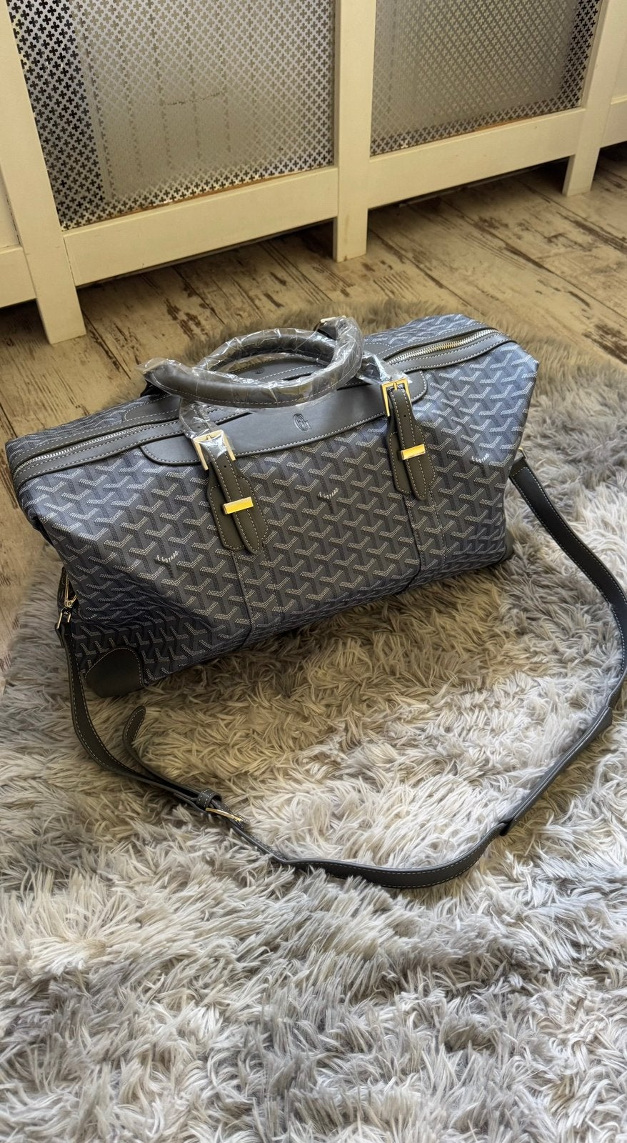 Goyard Boeing Dufflebag / Reistas Grijs, Ophalen of Verzenden, Nieuw, Blauw, 30 cm of meer