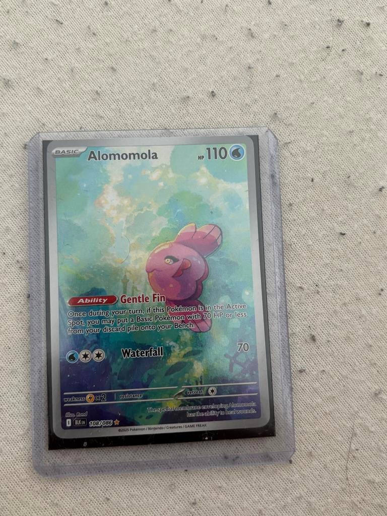 Alomomola Pokémon Kaart - Zeldzaam en in Topconditie, Ophalen of Verzenden, Zo goed als nieuw, Losse kaart