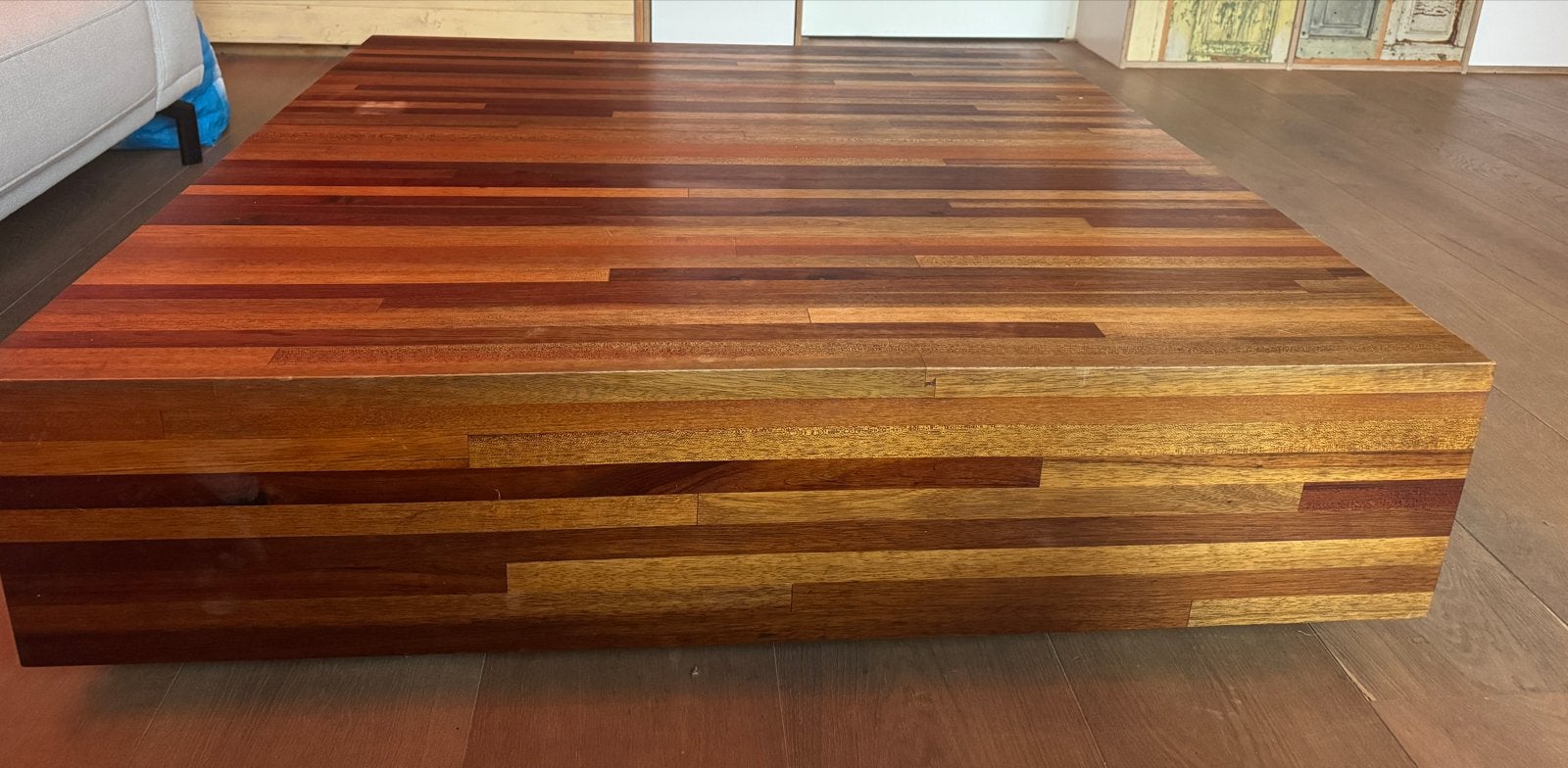 Linteloo Aulia Salontafel 1.20 x 1.20, Ophalen, Gebruikt, 100 tot 150 cm, Vierkant