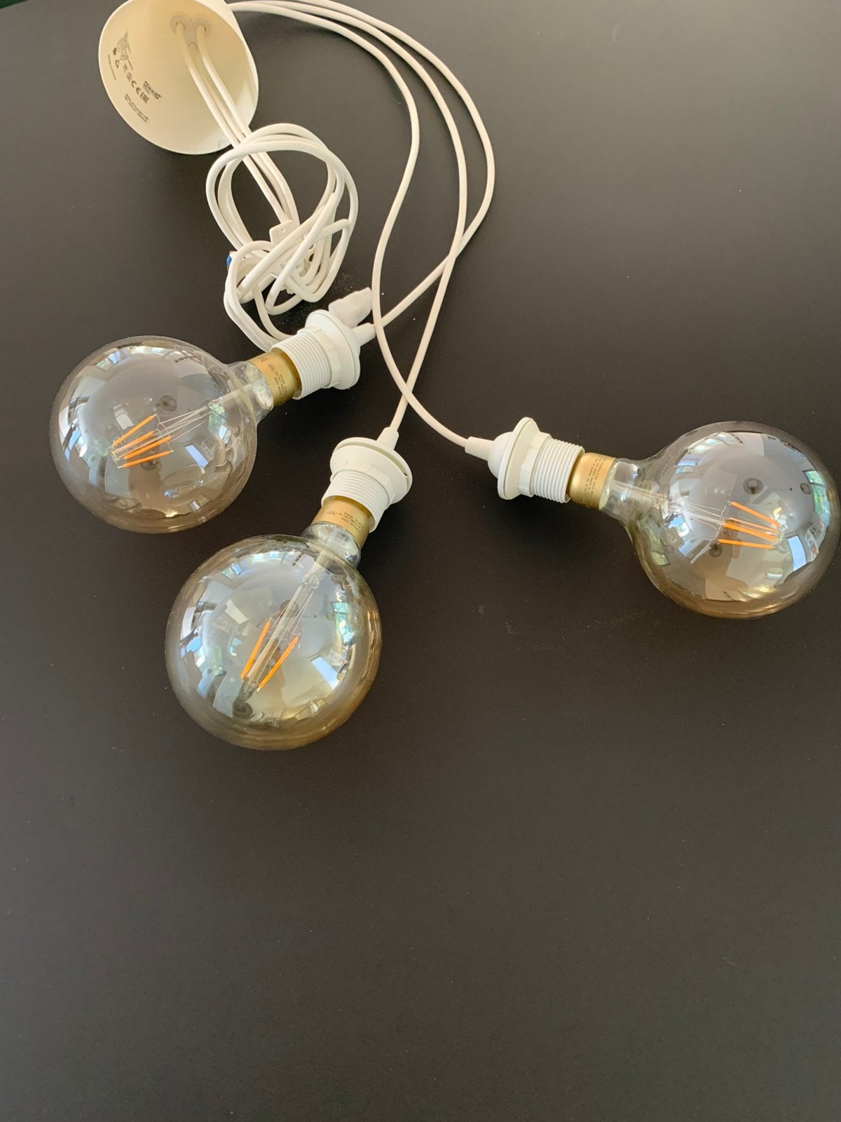 Grote bollampen Ikea 3 stuks, Ophalen of Verzenden, Zo goed als nieuw, IKEA, Led-lamp