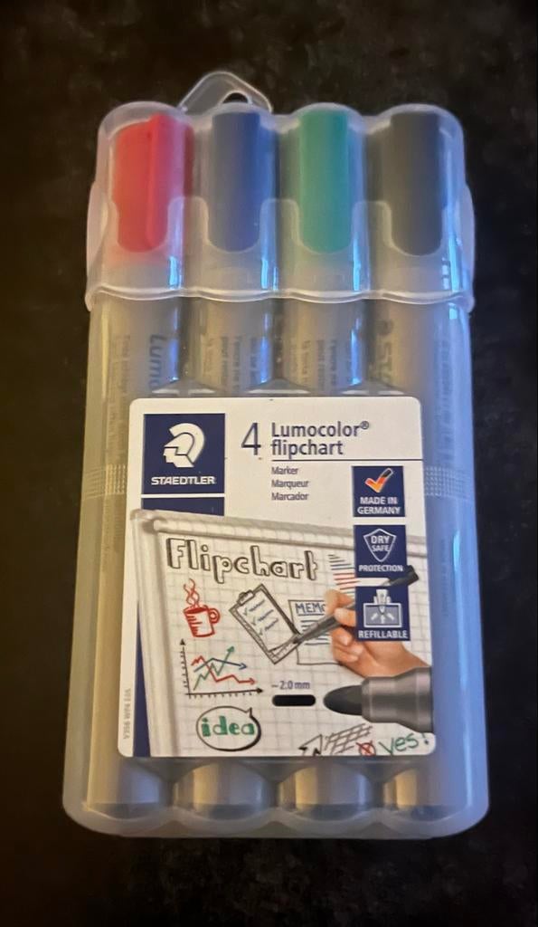 Staedtler - 4 Lumocolor flipchart, Ophalen of Verzenden, Nieuw