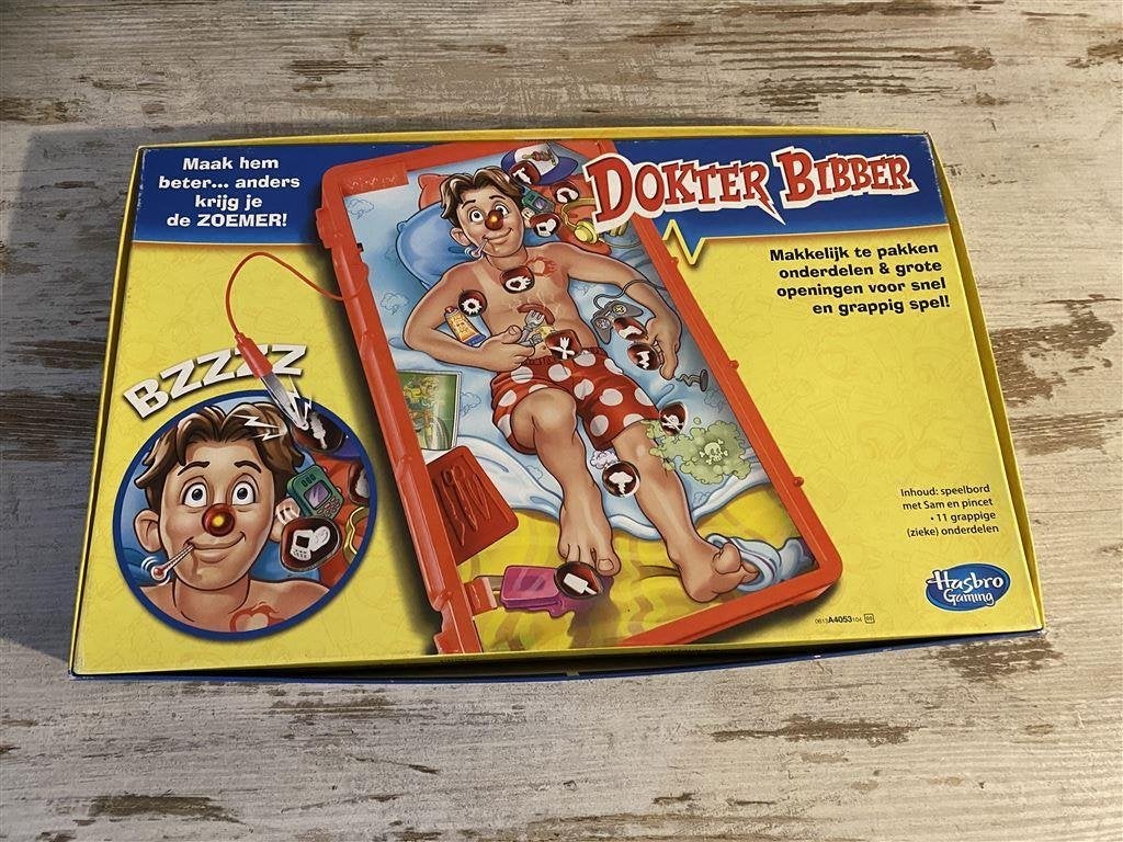 Dokter bibber gele doos hasbro [s102], Verzenden, Zo goed als nieuw