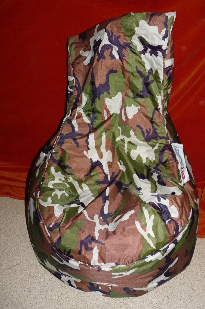 als nieuw camouflage Sit & Joy grote zitzak, Ophalen, Zo goed als nieuw, Groen, Zitzakstoel