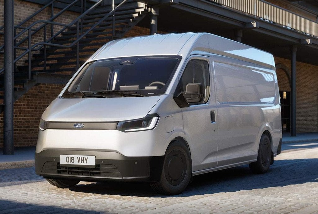 Ford Transit City 300 GB Trend L1H1 56 kWh 150 pk FWD | 12,3, Auto's, Voorwielaandrijving, 12 maanden, Stof, Wit