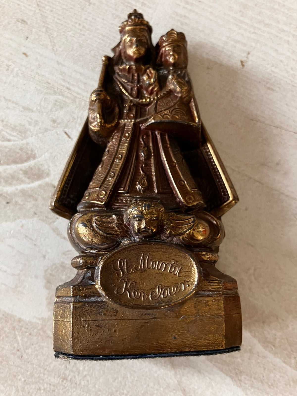 Antiek beeldje Maria en kind / Kevelaer, Antiek en Kunst, Antiek | Religie, Ophalen of Verzenden