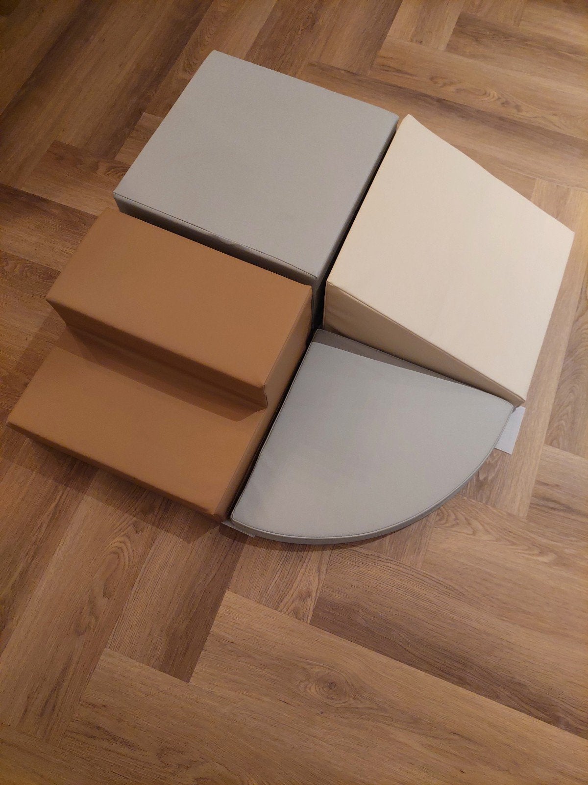 Petite Amélie Schuimbouwstenen CLIMB 4 dlg - Schuim - beige, Kinderen en Baby's, Ophalen, Zo goed als nieuw, Overige typen
