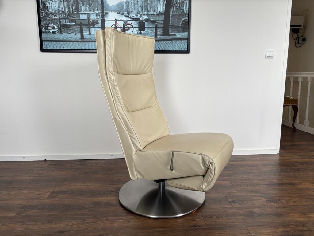 Lederen relaxfauteuil Eijerkamp, Huis en Inrichting, Fauteuils, Gebruikt, Ophalen of Verzenden, 50 tot 75 cm, Leer