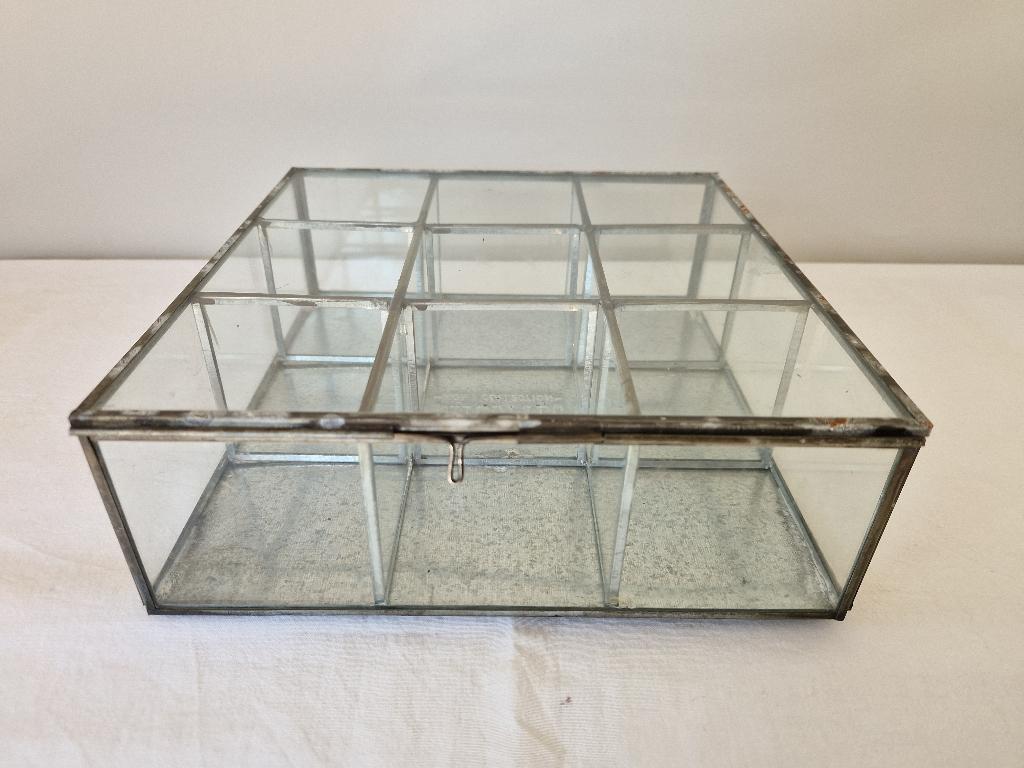 Glazen theedoos lifestyl, Glas of Glazen, Ophalen of Verzenden, Overige stijlen, Glas