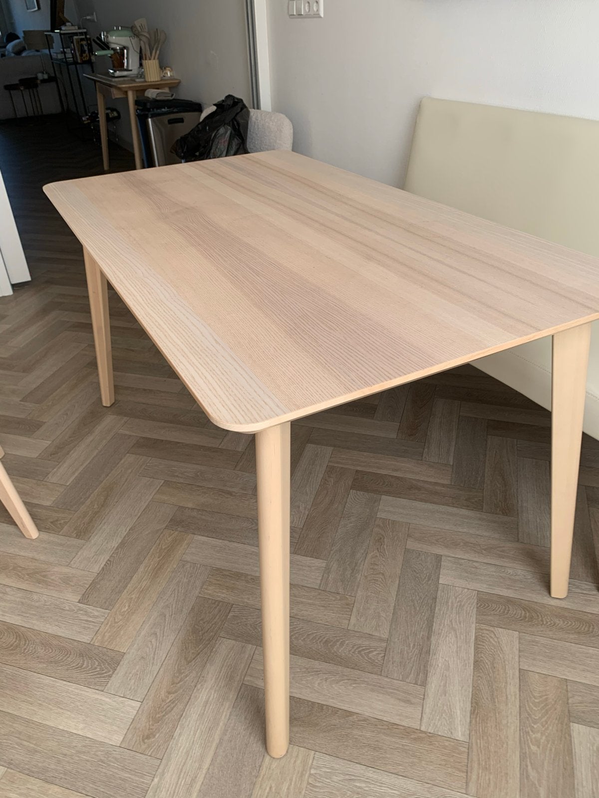 Ikea 2 eettafels en 3 stoelen Zo goed als nieuw, Ophalen, 100 tot 150 cm, Eikenhout, 50 tot 100 cm