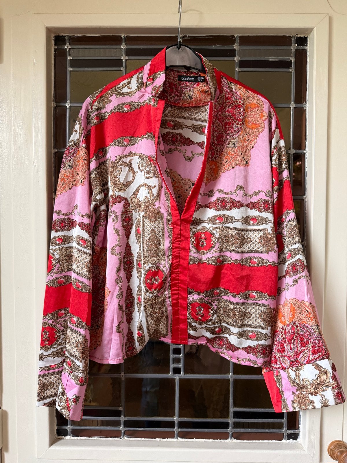 Boohoo blouse maat 40, Ophalen of Verzenden, Zo goed als nieuw, Maat 38/40 (M), Rood