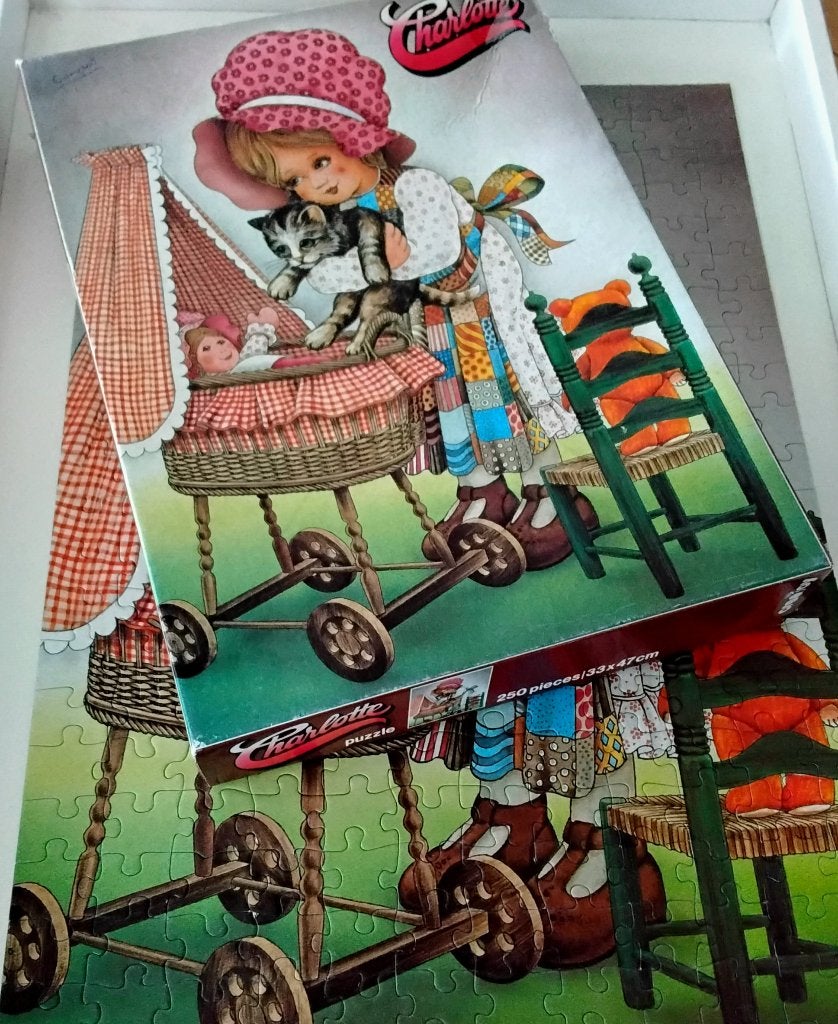Legpuzzel, puzzel Charlotte (Sarah Kay, Hollie Hobbie stijl), Ophalen of Verzenden, Meer dan 50 stukjes, Gebruikt, 6 jaar of ouder