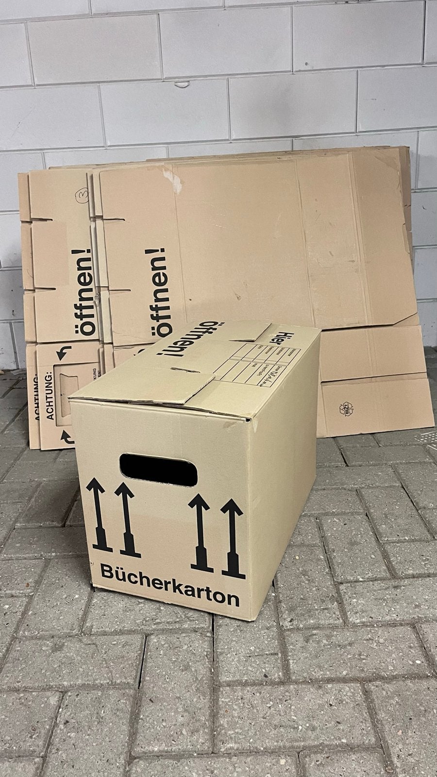 45 stevige Boekendozen +20 GRATIS verhuisdozen dozen, Ophalen, 40 tot 60 cm, Opvouwbaar, 50 tot 75 cm